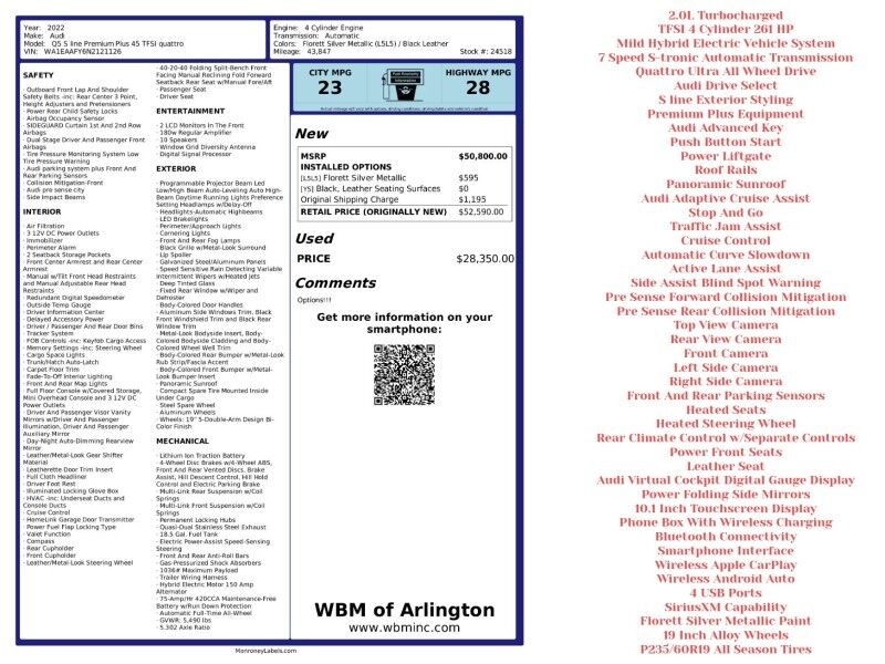 2022 Audi Q5 S line Premium Plus