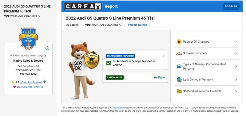 2022 Audi Q5 S line Premium Whitinsville MA