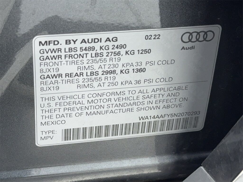 2022 Audi Q5 Sportback 45 S line Premium CAM,PANO,HTD STS,BLIND SPOT Plano TX