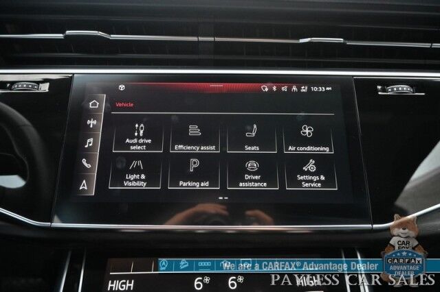 2022 Audi Q8 Premium Plus / AWD / S Line Plus & Style Pkg / Heated & Cooled Leather Seats / Panoramic Sunroof / NAV / Bang & Olufsen Speakers / Lane Departure & Blind Spot / Apple CarPlay & Android Auto / 1-Owner Anchorage AK
