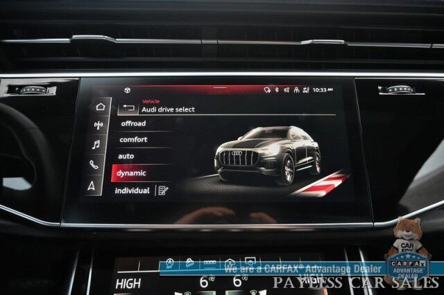 2022 Audi Q8 Premium Plus / AWD / S Line Plus & Style Pkg / Heated & Cooled Leather Seats / Panoramic Sunroof / NAV / Bang & Olufsen Speakers / Lane Departure & Blind Spot / Apple CarPlay & Android Auto / 1-Owner Anchorage AK