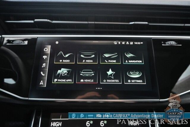 2022 Audi Q8 Premium Plus / AWD / S Line Plus & Style Pkg / Heated & Cooled Leather Seats / Panoramic Sunroof / NAV / Bang & Olufsen Speakers / Lane Departure & Blind Spot / Apple CarPlay & Android Auto / 1-Owner Anchorage AK