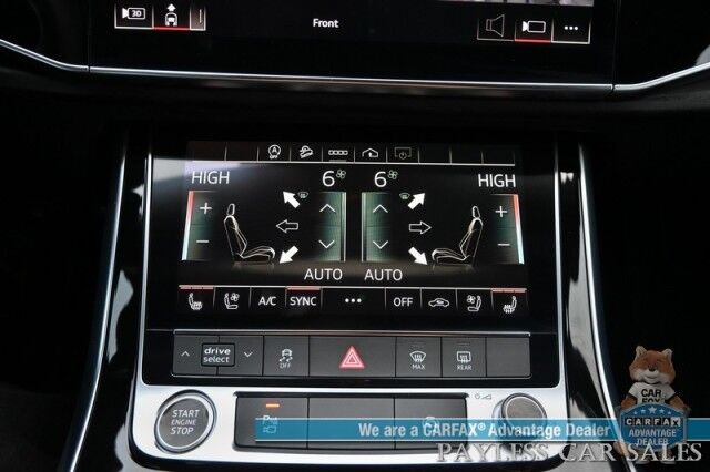 2022 Audi Q8 Premium Plus / AWD / S Line Plus & Style Pkg / Heated & Cooled Leather Seats / Panoramic Sunroof / NAV / Bang & Olufsen Speakers / Lane Departure & Blind Spot / Apple CarPlay & Android Auto / 1-Owner Anchorage AK