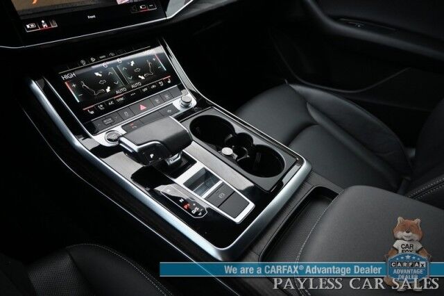 2022 Audi Q8 Premium Plus / AWD / S Line Plus & Style Pkg / Heated & Cooled Leather Seats / Panoramic Sunroof / NAV / Bang & Olufsen Speakers / Lane Departure & Blind Spot / Apple CarPlay & Android Auto / 1-Owner Anchorage AK