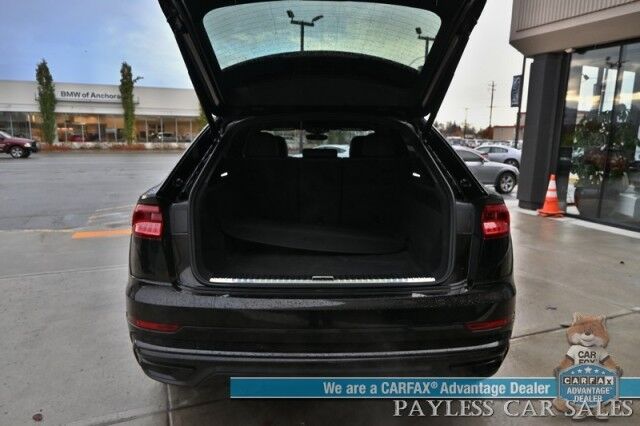 2022 Audi Q8 Premium Plus / AWD / S Line Plus & Style Pkg / Heated & Cooled Leather Seats / Panoramic Sunroof / NAV / Bang & Olufsen Speakers / Lane Departure & Blind Spot / Apple CarPlay & Android Auto / 1-Owner Anchorage AK