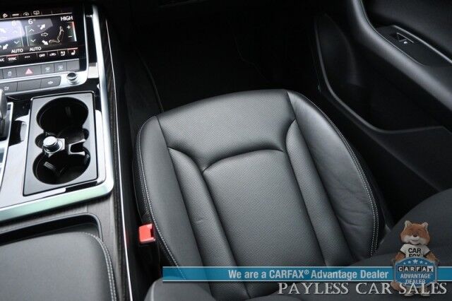 2022 Audi Q8 Premium Plus / AWD / S Line Plus & Style Pkg / Heated & Cooled Leather Seats / Panoramic Sunroof / NAV / Bang & Olufsen Speakers / Lane Departure & Blind Spot / Apple CarPlay & Android Auto / 1-Owner Anchorage AK