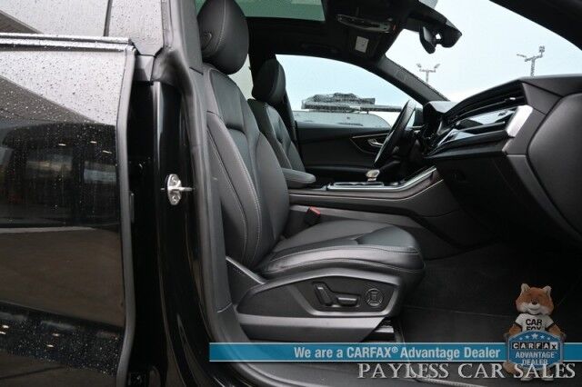 2022 Audi Q8 Premium Plus / AWD / S Line Plus & Style Pkg / Heated & Cooled Leather Seats / Panoramic Sunroof / NAV / Bang & Olufsen Speakers / Lane Departure & Blind Spot / Apple CarPlay & Android Auto / 1-Owner Anchorage AK