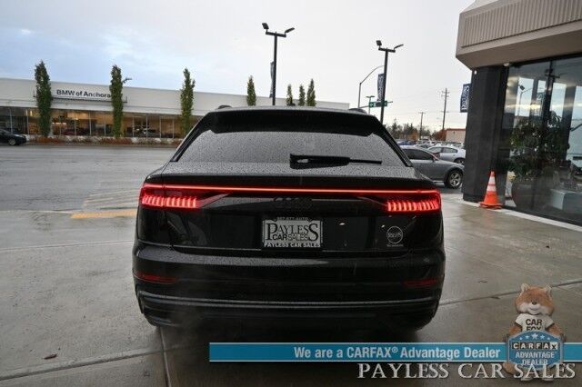2022 Audi Q8 Premium Plus / AWD / S Line Plus & Style Pkg / Heated & Cooled Leather Seats / Panoramic Sunroof / NAV / Bang & Olufsen Speakers / Lane Departure & Blind Spot / Apple CarPlay & Android Auto / 1-Owner Anchorage AK