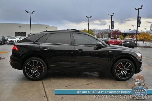 2022 Audi Q8 Premium Plus / AWD / S Line Plus & Style Pkg / Heated & Cooled Leather Seats / Panoramic Sunroof / NAV / Bang & Olufsen Speakers / Lane Departure & Blind Spot / Apple CarPlay & Android Auto / 1-Owner Anchorage AK