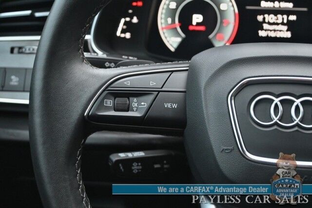 2022 Audi Q8 Premium Plus / AWD / S Line Plus & Style Pkg / Heated & Cooled Leather Seats / Panoramic Sunroof / NAV / Bang & Olufsen Speakers / Lane Departure & Blind Spot / Apple CarPlay & Android Auto / 1-Owner Anchorage AK