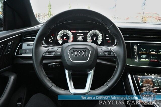 2022 Audi Q8 Premium Plus / AWD / S Line Plus & Style Pkg / Heated & Cooled Leather Seats / Panoramic Sunroof / NAV / Bang & Olufsen Speakers / Lane Departure & Blind Spot / Apple CarPlay & Android Auto / 1-Owner Anchorage AK