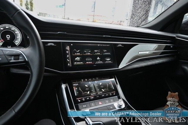 2022 Audi Q8 Premium Plus / AWD / S Line Plus & Style Pkg / Heated & Cooled Leather Seats / Panoramic Sunroof / NAV / Bang & Olufsen Speakers / Lane Departure & Blind Spot / Apple CarPlay & Android Auto / 1-Owner Anchorage AK