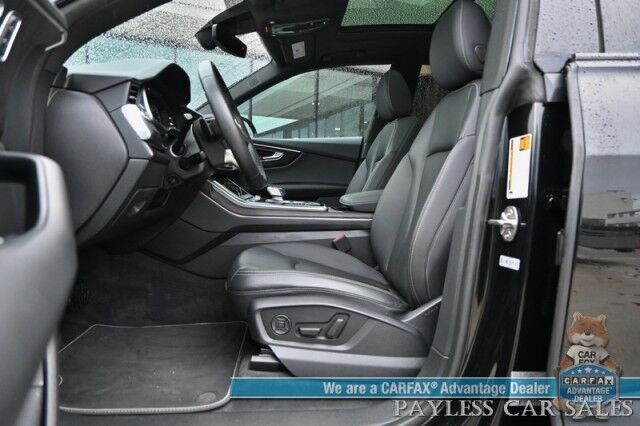 2022 Audi Q8 Premium Plus / AWD / S Line Plus & Style Pkg / Heated & Cooled Leather Seats / Panoramic Sunroof / NAV / Bang & Olufsen Speakers / Lane Departure & Blind Spot / Apple CarPlay & Android Auto / 1-Owner Anchorage AK
