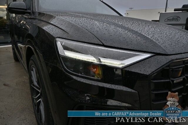2022 Audi Q8 Premium Plus / AWD / S Line Plus & Style Pkg / Heated & Cooled Leather Seats / Panoramic Sunroof / NAV / Bang & Olufsen Speakers / Lane Departure & Blind Spot / Apple CarPlay & Android Auto / 1-Owner Anchorage AK