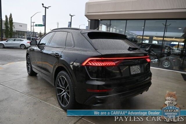 2022 Audi Q8 Premium Plus / AWD / S Line Plus & Style Pkg / Heated & Cooled Leather Seats / Panoramic Sunroof / NAV / Bang & Olufsen Speakers / Lane Departure & Blind Spot / Apple CarPlay & Android Auto / 1-Owner Anchorage AK