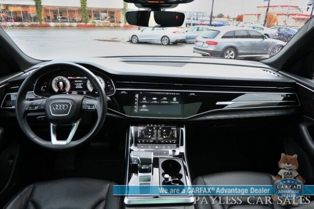 2022 Audi Q8 Premium Plus / AWD / S Line Plus & Style Pkg / Heated & Cooled Leather Seats / Panoramic Sunroof / NAV / Bang & Olufsen Speakers / Lane Departure & Blind Spot / Apple CarPlay & Android Auto / 1-Owner Anchorage AK