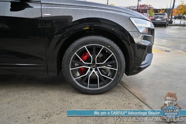 2022 Audi Q8 Premium Plus / AWD / S Line Plus & Style Pkg / Heated & Cooled Leather Seats / Panoramic Sunroof / NAV / Bang & Olufsen Speakers / Lane Departure & Blind Spot / Apple CarPlay & Android Auto / 1-Owner Anchorage AK