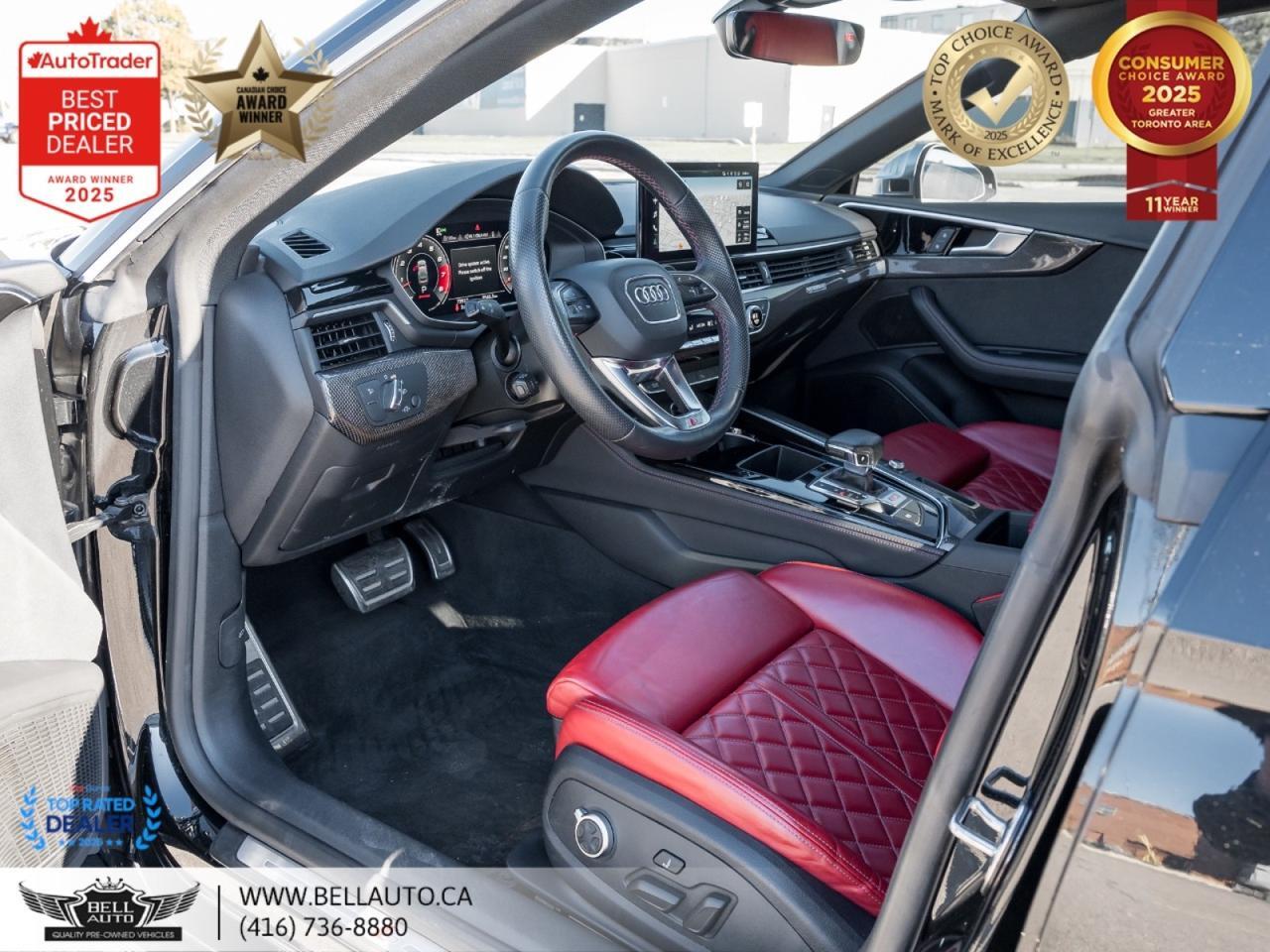 2022 Audi S5 Sportback Technik | QUATTRO | S-LINE | NAVI | PANO | RED LTHR | CRBNFIBR | MSGSEATS | NOACCIDENT Toronto ON