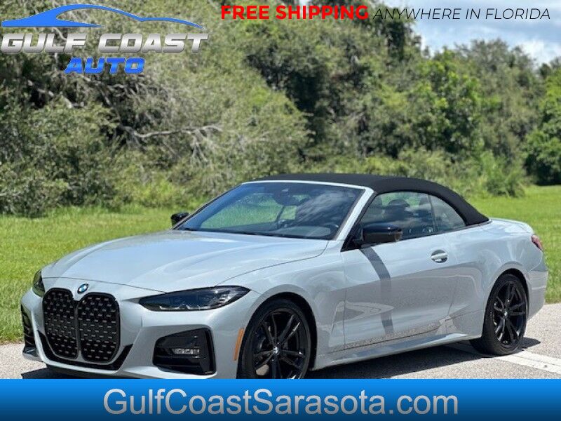 2022 BMW 4 SERIES 430i LEATHER CONVERTIBLE LOW MILES COLD AC LIKE NEW FREE SHIPPING IN FLORIDA Sarasota FL