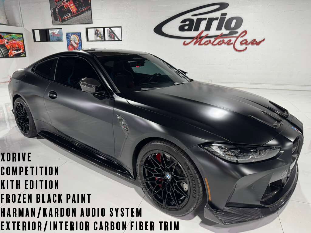2022 BMW M4 Competition xDrive KITH Edition! Frozen Black paint, extended leather interior,carbon galore & MORE!