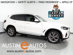 2022_BMW_X3 sDrive30i_*NAVIGATION, LIVE COCKPIT PRO, SAFETY ALERTS, BACKUP-CAMERA, COLOR TOUCHSCREEN, PANORAMA MOONROOF, HEATED SEATS/STEERING, COMFORT ACCESS, POWER LIFTGATE, 19 INCH WHEELS, ANDROID & APPLE_ Round Rock TX