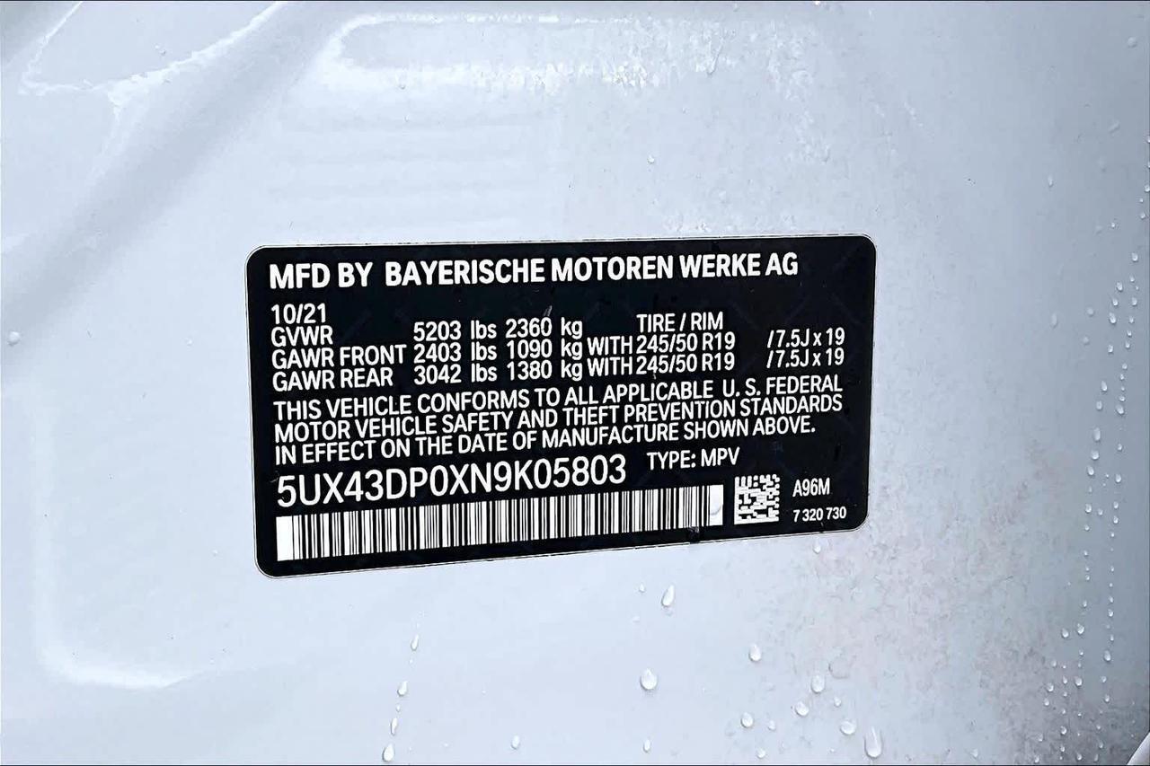 2022 BMW X3 sDrive30i sDrive30i Folsom CA