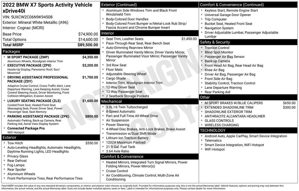 2022 BMW X7 xDrive40i San Clemente CA