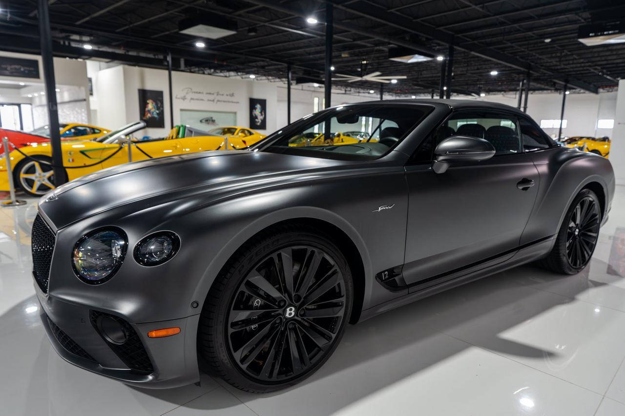 2022 Bentley Continental GTC Speed Anthracite Satin paint,Hotspur/Beluga interior,Blackline Specification,Naim audio & MORE!! Fort Lauderdale FL