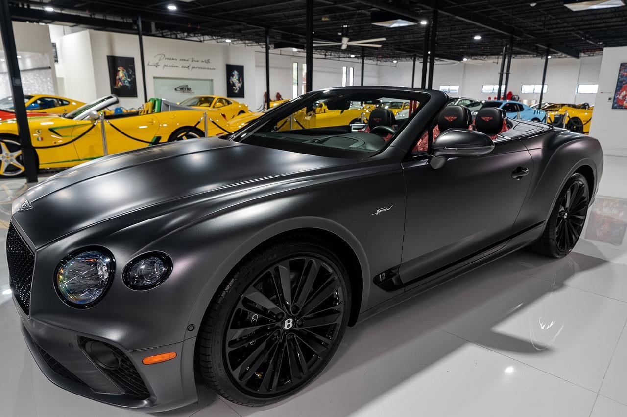 2022 Bentley Continental GTC Speed Anthracite Satin paint,Hotspur/Beluga interior,Blackline Specification,Naim audio & MORE!!