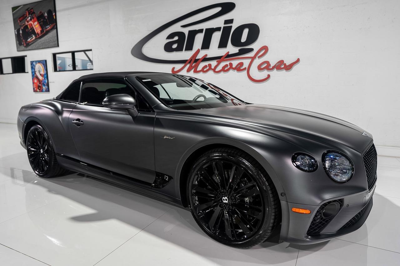 2022 Bentley Continental GTC Speed Anthracite Satin paint,Hotspur/Beluga interior,Blackline Specification,Naim audio & MORE!! Fort Lauderdale FL