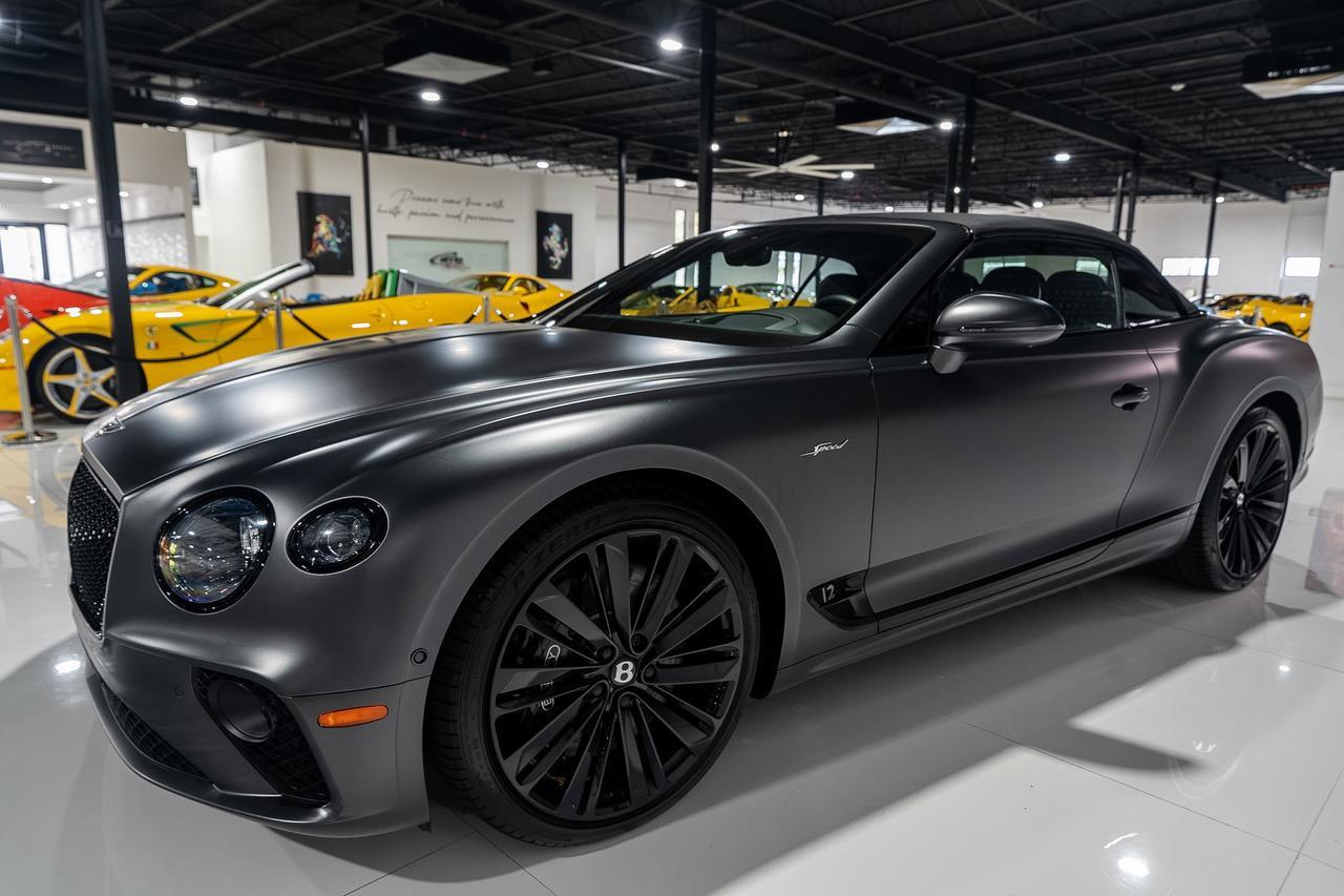 2022 Bentley Continental GTC Speed Anthracite Satin paint,Hotspur/Beluga interior,Blackline Specification,Naim audio & MORE!! Fort Lauderdale FL