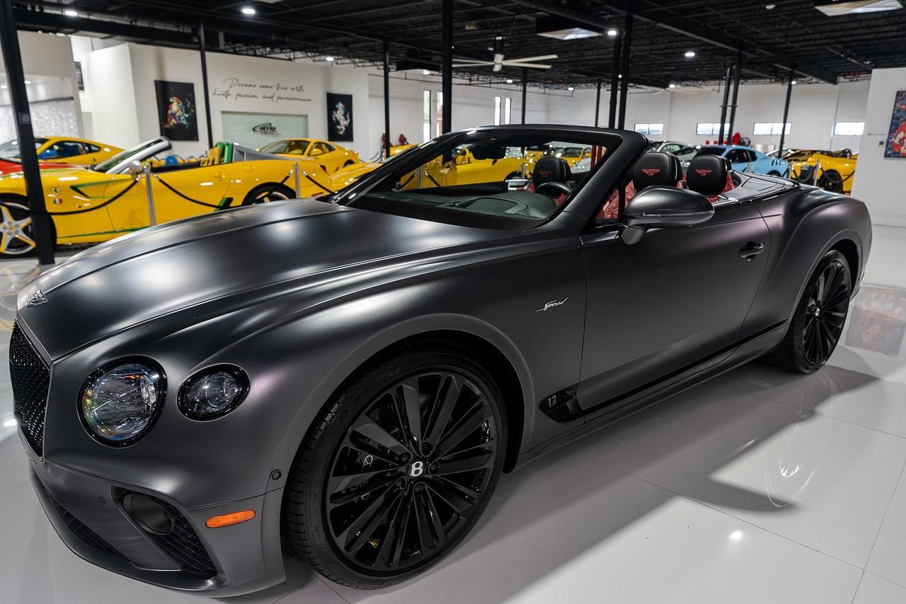 2022 Bentley Continental GTC Speed Anthracite Satin paint,Hotspur/Beluga interior,Blackline Specification,Naim audio & MORE!!