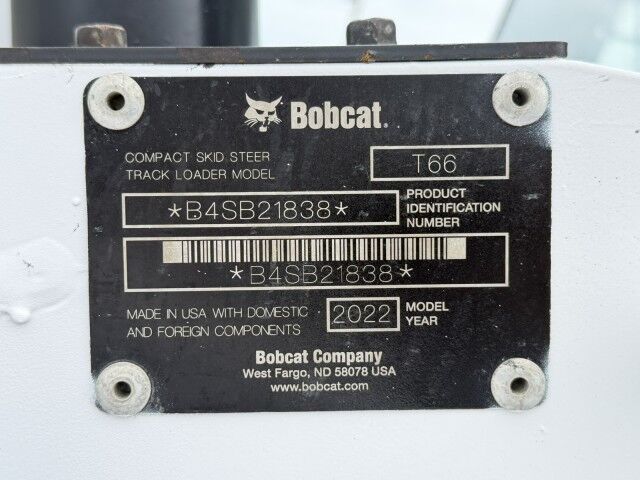 2022 Bobcat T66 Compact Track Loader Homestead FL