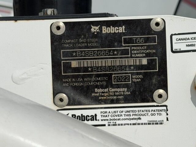 2022 Bobcat T66 Compact Track Loader Homestead FL