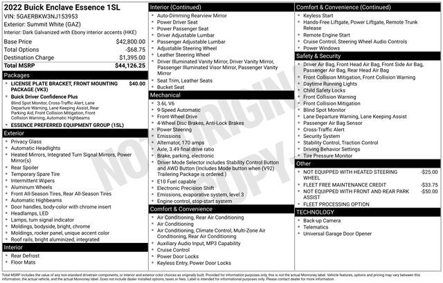 2022 Buick Enclave Essence Raleigh NC