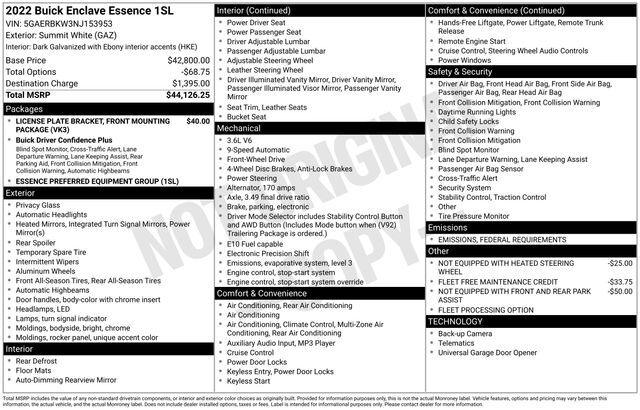 2022 Buick Enclave Essence Raleigh NC