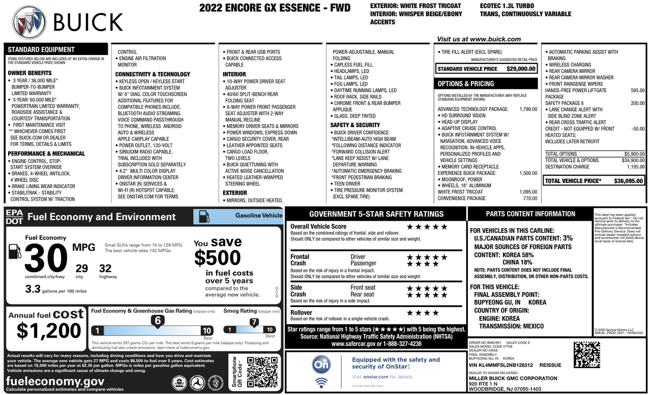 2022 Buick Encore GX Essence Knoxville TN