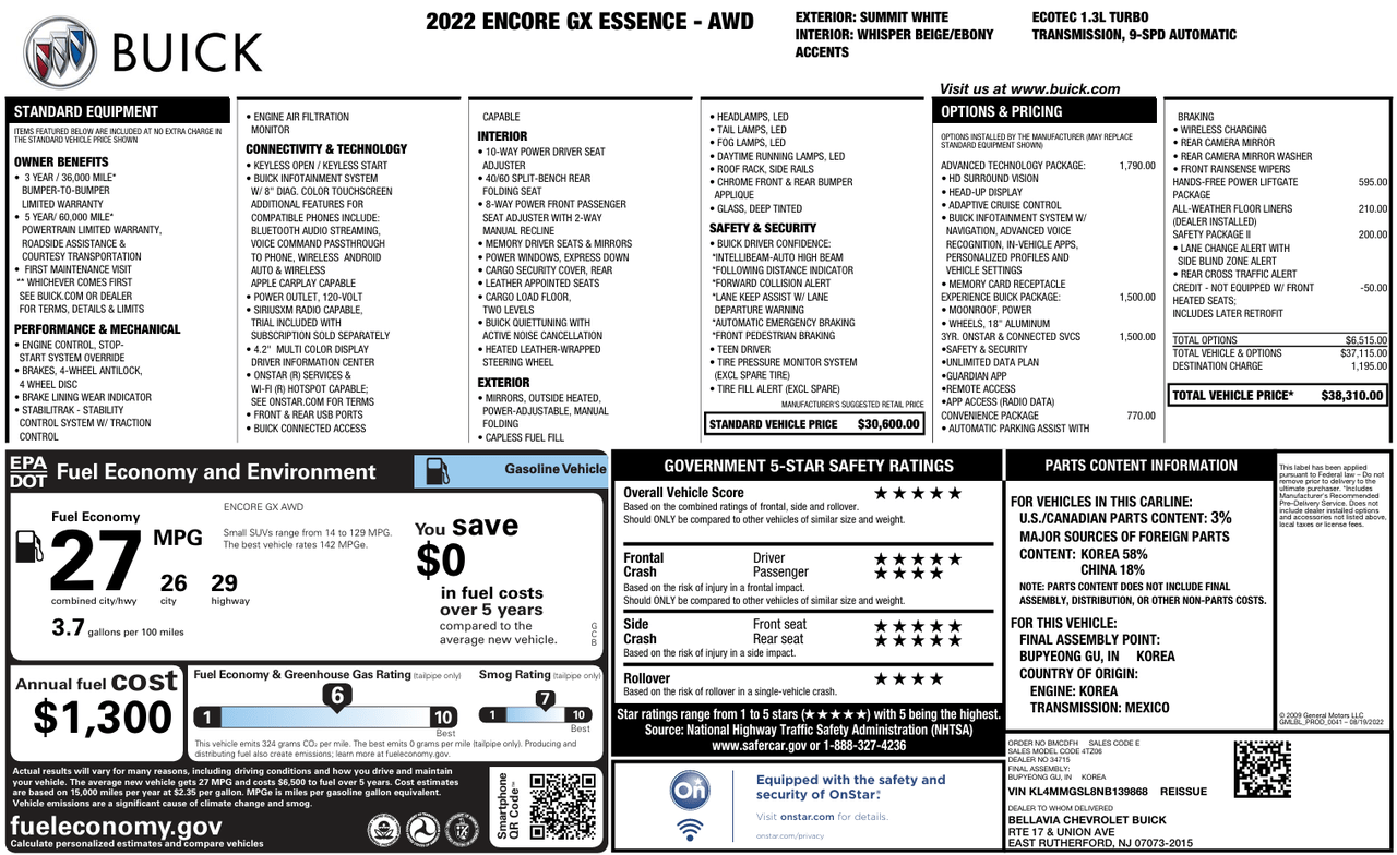 2022 Buick Encore GX Essence Knoxville TN