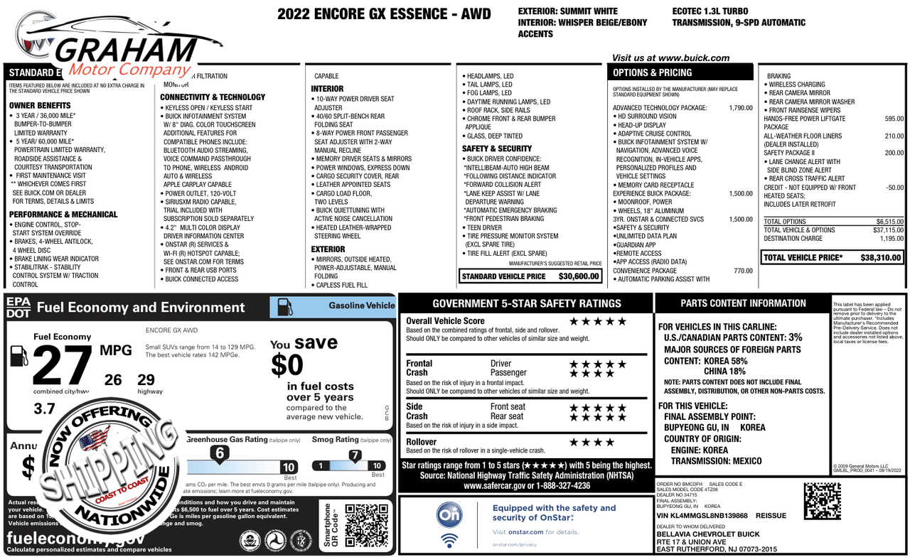 2022 Buick Encore GX Essence
