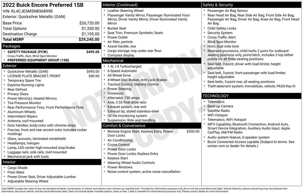 2022 Buick Encore Preferred