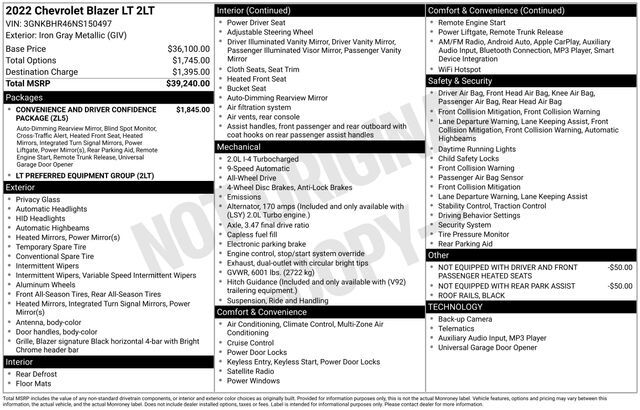 2022 Chevrolet Blazer LT Raleigh NC