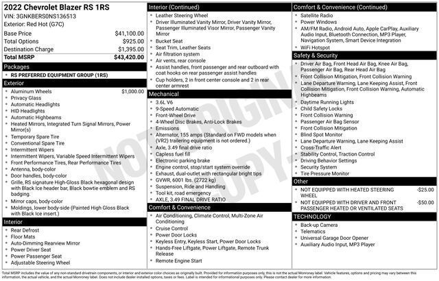 2022 Chevrolet Blazer RS Raleigh NC