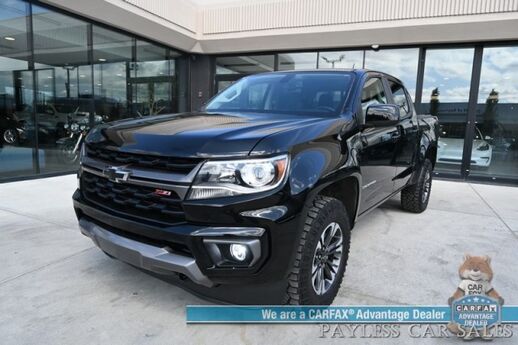 2022 Chevrolet Colorado Z71 / 4X4 / Off Road Pkg / Crew Cab / Auto Start / Power & Heated Leather Seats / Heated Steering Wheel / Apple CarPlay & Android Auto / Back Up Camera / USB Input / Tonneau Cover / Tow Pkg / 1-Owner Anchorage AK