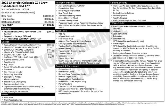 2022 Chevrolet Colorado Z71 Raleigh NC