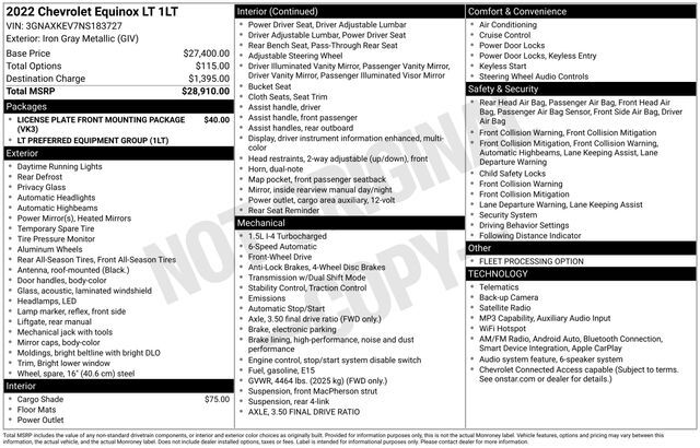 2022 Chevrolet Equinox LT Raleigh NC