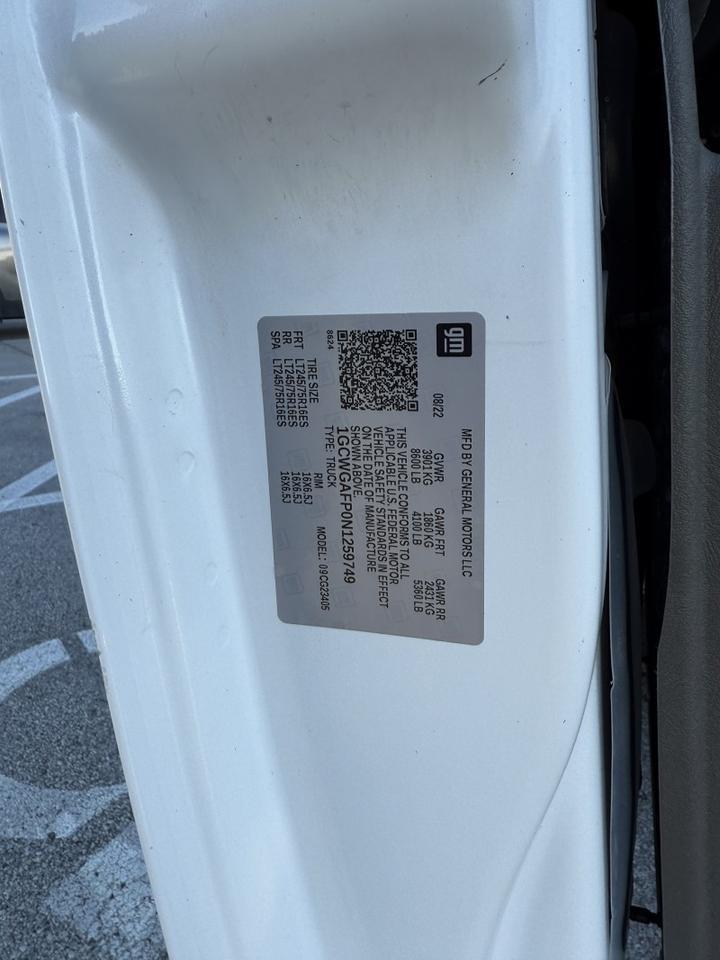 2022 Chevrolet Express 2500 Cargo Van Collinsville OK