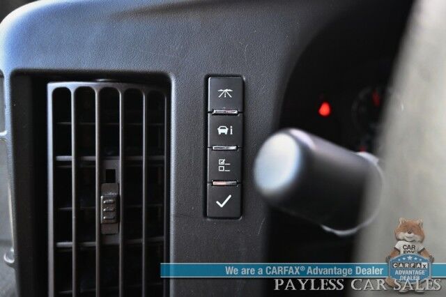 2022 Chevrolet Express Cargo Van 2500 / 4.3L V6 / Automatic / Convenience & Cold Climate Pkg / Chrome Appearance Pkg / Aluminum Bulkhead / Power Windows, Locks & Mirrors / Cruise Control / Back Up Camera / Block Heater / 1-Owner Anchorage AK