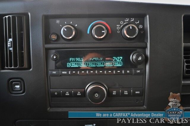 2022 Chevrolet Express Cargo Van 2500 / 4.3L V6 / Automatic / Convenience & Cold Climate Pkg / Chrome Appearance Pkg / Aluminum Bulkhead / Power Windows, Locks & Mirrors / Cruise Control / Back Up Camera / Block Heater / 1-Owner Anchorage AK
