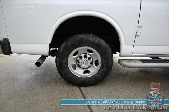 2022 Chevrolet Express Cargo Van 2500 / 4.3L V6 / Automatic / Convenience & Cold Climate Pkg / Chrome Appearance Pkg / Aluminum Bulkhead / Power Windows, Locks & Mirrors / Cruise Control / Back Up Camera / Block Heater / 1-Owner Anchorage AK