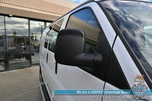 2022 Chevrolet Express Cargo Van 2500 / 4.3L V6 / Automatic / Convenience & Cold Climate Pkg / Chrome Appearance Pkg / Aluminum Bulkhead / Power Windows, Locks & Mirrors / Cruise Control / Back Up Camera / Block Heater / 1-Owner Anchorage AK